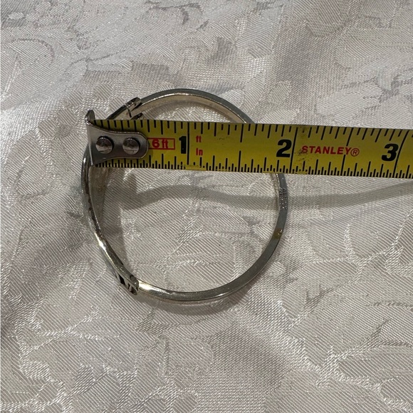 Alpaca Mexico Silver Abalone Shell inlaid Bracelet VINTAGE - Picture 7 of 7